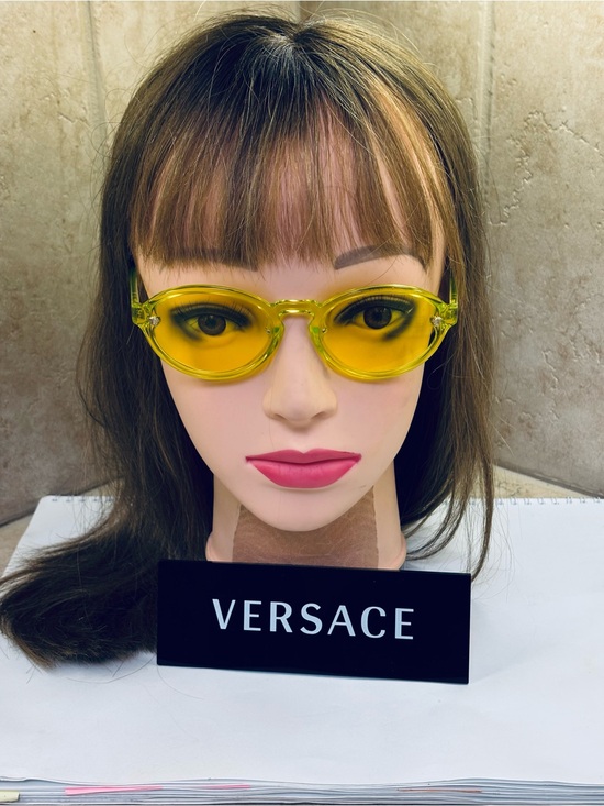 New Versace MOD4352 5272/85 Yellow Transparent Sunglasses. main image 13
